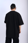 Baskılı Economist Siyah Oversize Tshirt T897