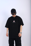 Baskılı Economist Siyah Oversize Tshirt T897