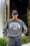 Baskılı Füme Acid Wash Oversize Sweatshirt SW984