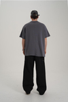 Baskılı Gri Oversize Tshirt CT01 MRT26064