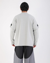 Baskılı Gri Oversize Zero Uzun Kollu Tshirt