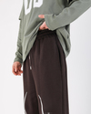 Baskılı Kahve Baggy Fit Eşofman Altı