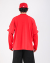 Baskılı Kırmızı Oversize Zero Uzun Kollu Tshirt
