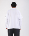 Baskılı Krem Oversize Zero Uzun Kollu Tshirt