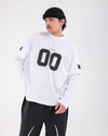 Baskılı Krem Oversize Zero Uzun Kollu Tshirt
