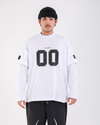 Baskılı Krem Oversize Zero Uzun Kollu Tshirt