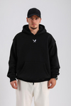 Baskılı Siyah Costomized Oversize Sweatshirt SW1138