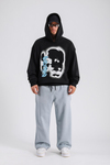 Baskılı Siyah Oversize Rv Sweatshirt SW1135