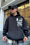 Baskılı Siyah Oversize Sweatshirt SW938
