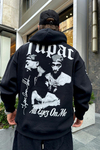 Baskılı Siyah Oversize Sweatshirt SW950