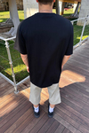 Baskılı Siyah Oversize Tshirt T1152