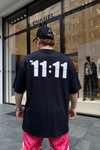Baskılı Siyah Oversize Tshirt T688