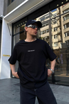 Baskılı Siyah Oversize Tshirt T719