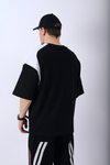 Baskılı Siyah Oversize Tshirt T950