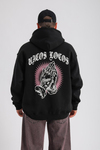 Baskılı Siyah Rv Oversize Sweatshirt SW1159