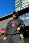 Baskılı Siyah Rv Oversize Sweatshirt SW1016