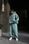 Baskılı Yeşil Oversize Sweatshirt SW852