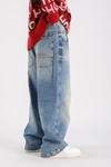 Bdg Acid Wash Mavi Baggy Jean Pantolon P1120