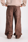 Bdg Acid Wash Şerit Detay Kahve Baggy Jean Pantolon P1119
