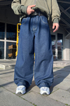 Bdg Kontrast Dikiş Koyu Mavi Baggy Jean Pantolon P1155