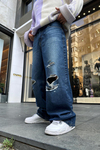 BDG Yırtık Detay Koyu Jean Pantolon P787