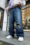 BDG Yırtık Detay Koyu Jean Pantolon P787