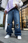BDG Yırtık Detay Koyu Jean Pantolon P787