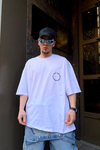 Beyaz Baskılı Oversize Tshirt T517