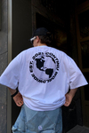 Beyaz Baskılı Oversize Tshirt T517