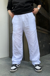 Beyaz İnce Keten Pantolon P620