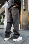 Black S. Cep Detay Baggy Jean Pantolon P824