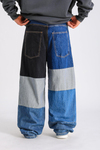 Blok Detay Baggy Jean Pantolon P1049