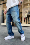 Blok Detay Eskitme Jean Pantolon P602