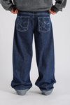 Blok Spider Desen Baggy Jean Pantolon P1004
