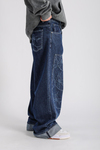 Blok Spider Desen Baggy Jean Pantolon P1004