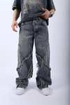 Bol Paça Püskül Detay Jean Pantolon  P920