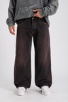 Bordo Acid Wash Baggy Jean Pantolon P1001