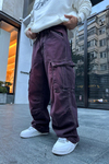 Bordo Yıkamalı Bdg Jean Pantolon P801