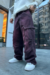Bordo Yıkamalı Bdg Jean Pantolon P801