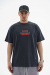 Boya Efektli Baskılı Oversize Tshirt