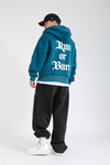 Burn Baskılı Zipper Oversize Hoodie SW1379