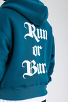 Burn Baskılı Zipper Oversize Hoodie SW1379