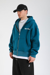 Burn Baskılı Zipper Oversize Hoodie SW1379
