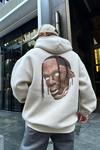 Cactus Baskılı Açık Kahve Oversize Sweatshirt SW922
