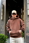 Cactus Baskılı Kahve Oversize Sweatshirt SW981