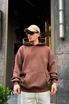 Cactus Baskılı Kahve Oversize Sweatshirt SW981