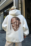 Cactus Baskılı Krem Oversize Sweatshirt SW923
