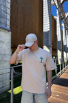 Cactus Baskılı Krem Oversize Tshirt T1059