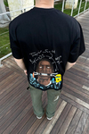Cactus Baskılı Siyah Oversize Tshirt T1061