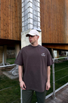 CB International Nakışlı Kahve Oversize Tshirt T1051